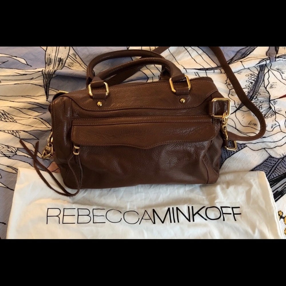 Rebecca Minkoff Genuine Brown Leather Hobo Bag
